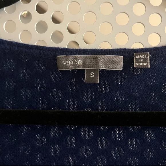 Vince Colorblock Cashmere/Wool blend Pullover Sweater. Small Blue/Black/Grey - Picture 3 of 9